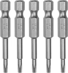 1/4 Inch Hex Shank Screwdriver Bits, Star 5 Point Hollow Head, TS10 Magnetic. Fixed Price $10.15.