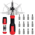 Sharden Ratcheting Screwdriver 13-IN-1 Multibit All One Red. Fixed Price $21.82.