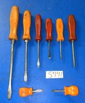 Snap-on Tools 8 Piece Orange & Red Hard Handle Screwdrivers Free Ship In The Us. Fixed Price $135.00.
