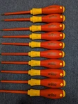 Wiha Lot Of 10 358N Insulated Square Tip Screw Driver #1 Made Germany. Fixed Price $38.00.