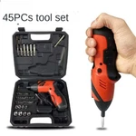 4.8V Small Rechargeable Electric Hand Drill 45 Piece Set Screwdriver. Fixed Price $59.99.