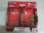Milwaukee Shockwave 15PC Quick Change Drill Bit Set 1/16" To 1/2" #48-89-4630. Fixed Price $59.99.