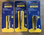 Irwin Magnetic Nut Driver Bit Set 3PC 1/4" 5/16" 3/8" Hex Shank New IWAF24214. Fixed Price $19.99.