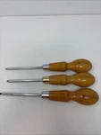 Lot Of 3 Footprint Square Bit Screwdriver - Wooden Handle Sheffield, England. Fixed Price $39.99.