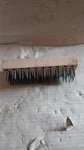 Vtg Osborn #104 Metal Steel Brush With Wooden Handle Farm Rustic Made In Usa. Fixed Price $37.00.