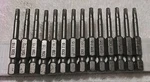 14PC Torx Bit T-15 1/4"HEX 2" Long Set. Fixed Price $14.56.