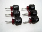 Lot Of 6 - Crescent Stubby Phillips Screwdriver 2522 Cushion Grip. Fixed Price $59.95.