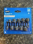 Hart 10-PIECE Nut Driver Set 1/4" Hex Corrosion Resistant Black Oxide Finish. Fixed Price $13.99.