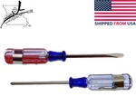 Craftsman Phillips Slotted 1/8" Small Pocket Screwdriver Set Shirt Clip Flat. Fixed Price $15.90.