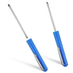2 Pcs Mini Pocket Screwdriver With Clip, 1 Magnetic Double-end Slotted A.... Fixed Price $10.60.