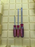 Husky Tools. 3 Piece Flat Head Screw Driver Set. Usa Vtg. Fixed Price $12.95.