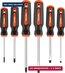 Valuemax 6-PIECE Magnetic Screwdriver Set, 3 Phillips And Flat Tip. Fixed Price $13.48.