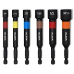 4 Inch Power Nut Setters 6 Piece Impact Rated Magnetic Color Coded Sae Klein. Fixed Price $51.99.