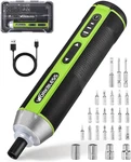 Electric Screwdriver Set, 3.7V Cordless With Torque Green. Fixed Price $39.54.