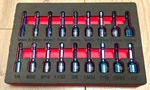 18PC 1/4" Hex Blue Magnetic Nut Driver Set Sae & Metric W/ Foam Tray. Fixed Price $55.79.