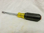Klein Tools 1/4" Nutdriver 3" Hollow Shaft Cushion Grip 630-1/4. Fixed Price $9.31.