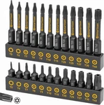 Amartisan Torx Bit Set, S2 Steel, 1" & 2.3" Long T5 24-PIECE, Black. Fixed Price $11.10.