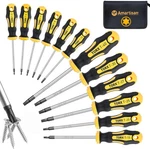 Amartisan 12-PIECE Magnetic Torx Screwdrivers Set, T5 T40, Yellow. Fixed Price $22.85.