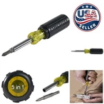 Versatile Cushioned Grip Multi-bit Screwdriver With 2 Philips & Slotted Tips. Fixed Price $40.99.