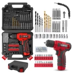 Red 110-PIECE 8V Screwdriver Set Usb Charging Low-power Drill Portable Tool K.... Fixed Price $64.64.