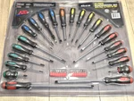 Atd Tools 6198, 22PC Master Soft Grip Screwdriver Set + 16PC 1/4" Hex Bit. Fixed Price $74.39.