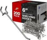 Online Best Service 200 Pack Shelving Hooks 6" Length Whol.... Fixed Price $83.45.