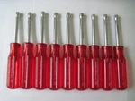 Lot Of Proto 9208H Nut Drivers 1/4" Red Handle - Made In The Usa. Fixed Price $37.95.