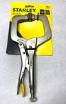 Stanley 11-1/4" Locking C-clamp Pliers 3-3/8" Jaw Capacity 84-816 New. Fixed Price $24.95.