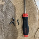 Snap-on Soft Ratcheting Handle Screwdriver SGDMRC4A Red With Two Bits. Fixed Price $80.00.