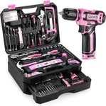 Pink Kit Drill Set Dekopro Home Mechanic Toolbox With 12V Power. Fixed Price $135.00.