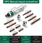 1/2'' Hand Impact 13PCS Extractor Set, Hammer Screwdriver,. Fixed Price $48.56.