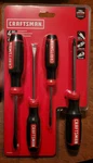 New Craftsman 4 Pc Screwdriver Set Phillips Slotted Speed Torque Zone CMHT65076. Fixed Price $23.94.
