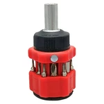 12-IN-1 Ratcheting Compact Multi-bit Short Stubby Screwdriver (red). Fixed Price $10.94.