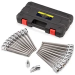Arucmin 3/8" Drive Extra Long Hex Bit Socket Set 20PC Sae Metric Ball End. Fixed Price $77.99.