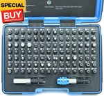 100 Piece Impact Ready Security Bits Screwdriver Set Kit With 2 Quick Chucks And. Fixed Price $70.44.