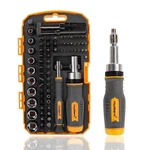 Mulwark Screwdriver Bit Socket Kit, 77-PIECES Ratcheting Set.... Fixed Price $42.63.