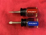 Husky Usa Stubby Screwdriver Set #2, Phillips + 1/4 Straight Blades. Fixed Price $10.75.