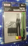 Tool Bench 10PK Set/allen Wrenches/mini Screwdrivers/tweezers/utility Knife. Fixed Price $9.99.
