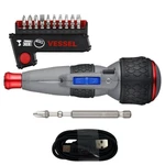 Vessel Cordless Electric Screwdriver Ball Grip, High Speed, 11 Pc Bit Set. Fixed Price $68.99.