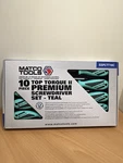 Matco Tools 10-PIECE Top Torque Ii Premium Screwdriver Set In Teal.. Fixed Price $220.00.