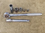 Kd Tools Ratchet Extension Socket Sae 5/8 Metric 17 7MM 1/2" Drive Set. Fixed Price $25.84.
