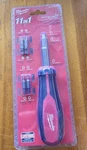 New Milwaukee 11-IN-1 Multi-tip Combination Screwdriver With Square Bits. Fixed Price $9.99.