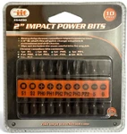 Iit 2" Impact Screw Bits 10PC Square, Phillips, Star, Slotted - 64290. Fixed Price $11.95.