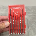 Task Force 6 Piece Precision Screwdriver Phillips Flat Head Red Case Taiwan. Fixed Price $12.99.