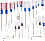 25-PIECE Screwdriver Set Heat-treated Alloy Steel, Satin-nickel Coated. Fixed Price $90.88.