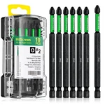 Hitscrews PH2 Phillips Bits #2 Pack Extra Long Impact 4"-10PCS, Black. Fixed Price $22.82.