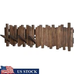Handmade Solid Wood Coat Rack Unique Flip Up Magnetic Hooks Wall Mount New. Fixed Price $72.47.