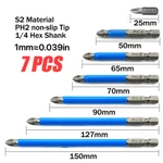 7X Magnetic Anti-slip PH2 Impact Phillips Screwdriver Drill Bit Tool Set. Fixed Price $6.68.