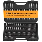 Enertwist 228 Pcs Screwdriver Bit Set, Cr-v 1/4" Hex Shank Includes One Size. Fixed Price $44.56.