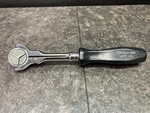 Snap-on TM737 1/4" Drive Black Hard Handle Roto Swivel Head Ratchet Used. Fixed Price $170.00.
